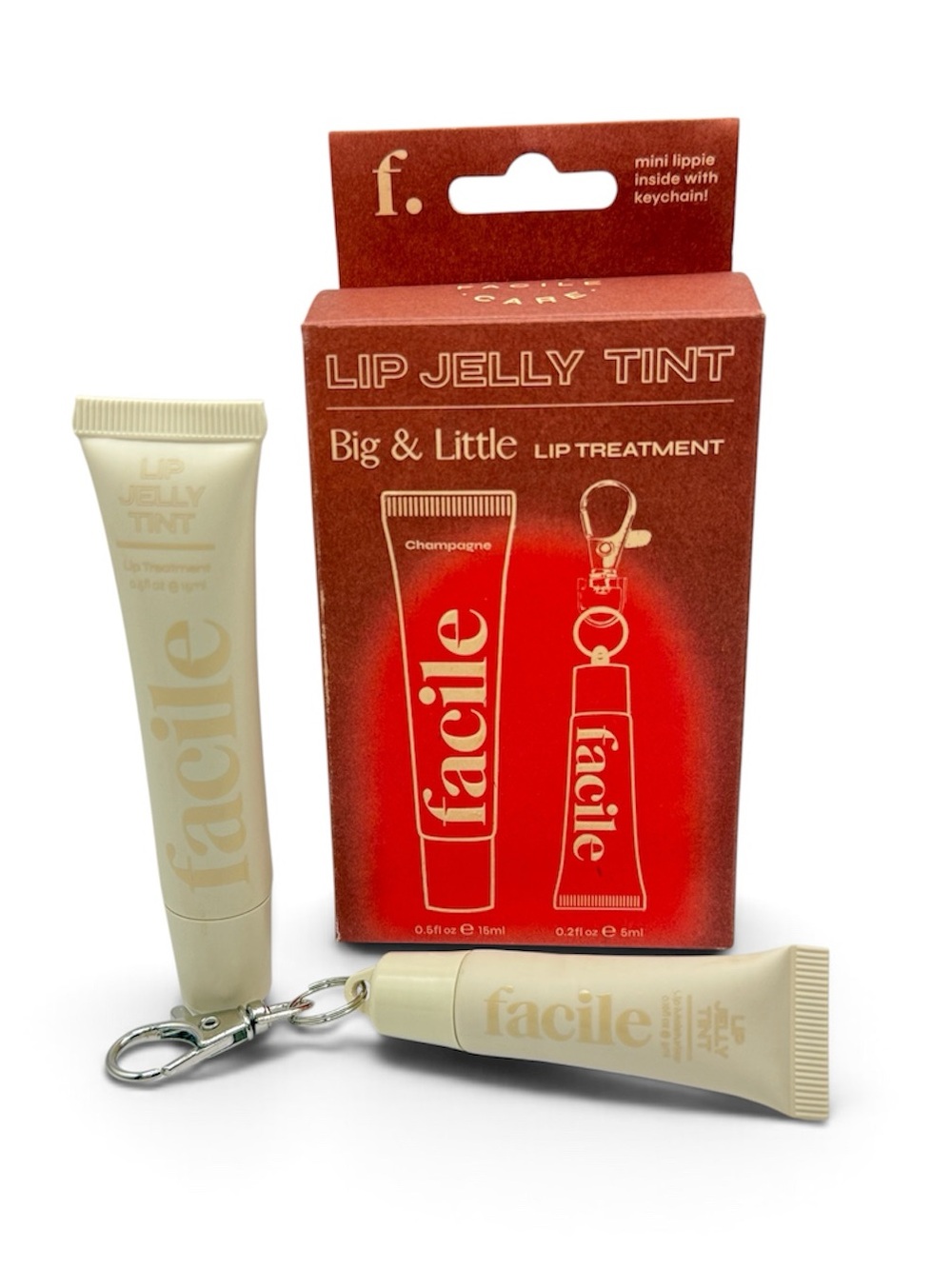 NEW Facile Big & Little Lip Jelly Tint Duo Champagne Set